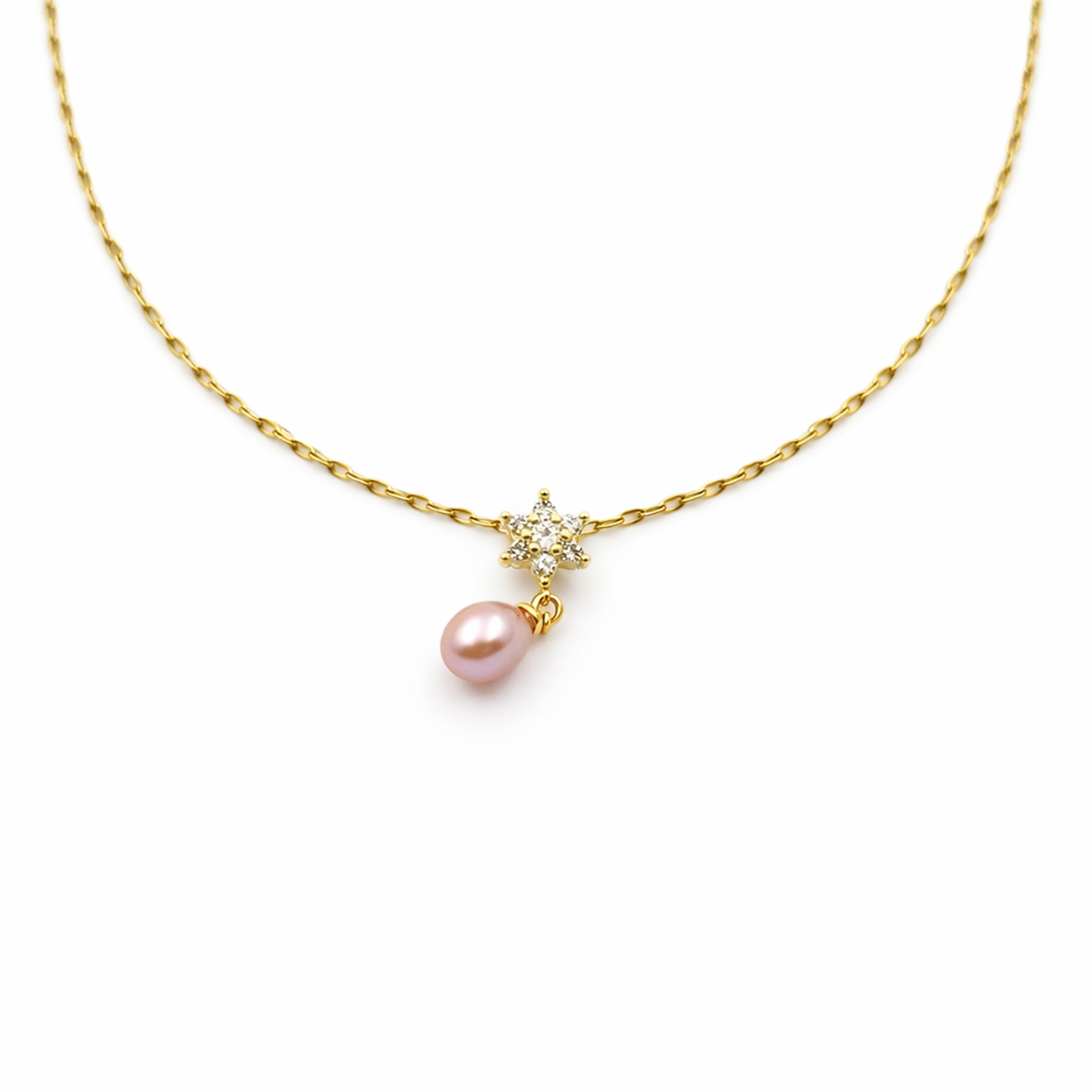 Crystal Star Pearl Pendant GWN -44