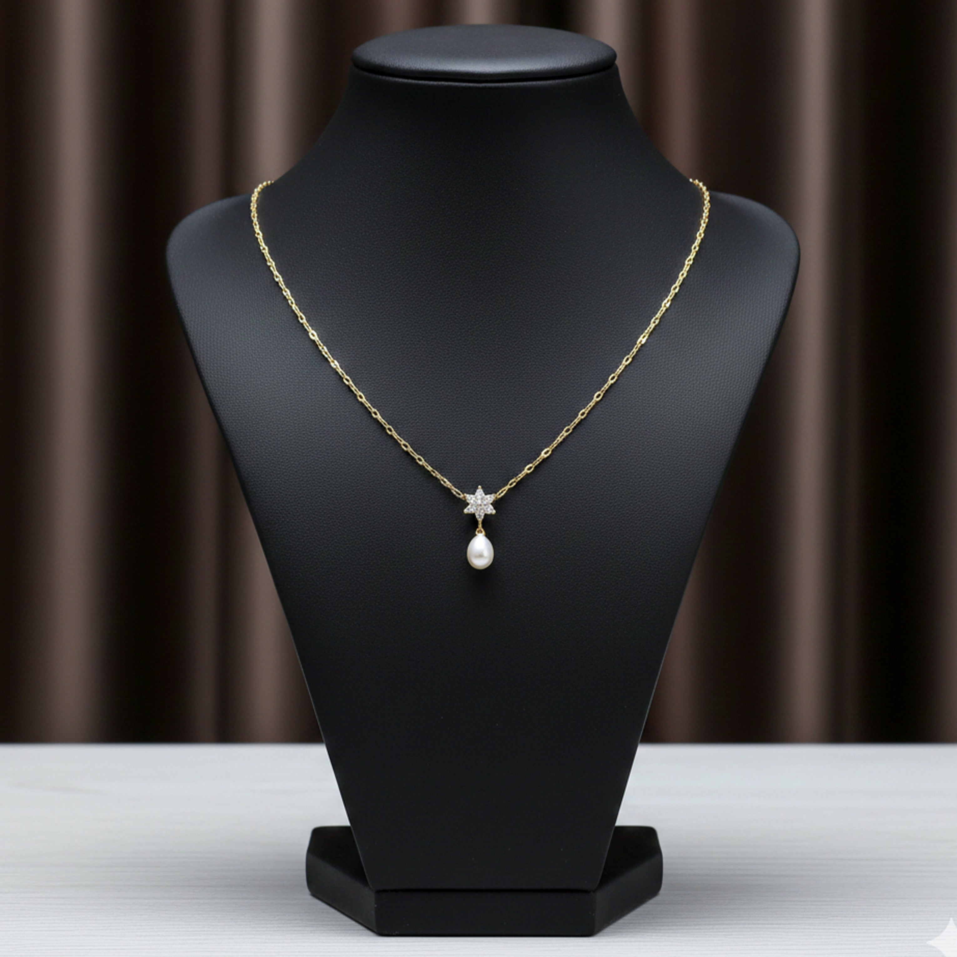 Elegant Gold Pearl Pendant GWN -37
