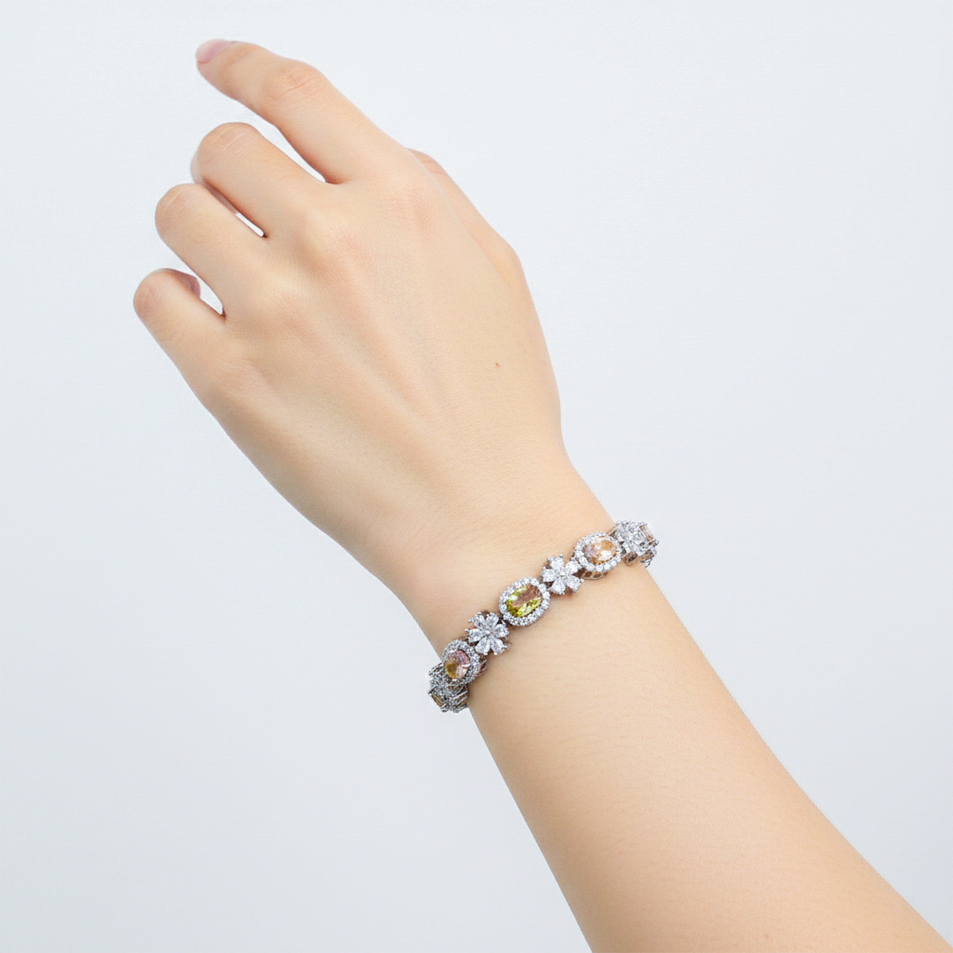 Pastel Royale Floral Halo Bracelet GWB -147