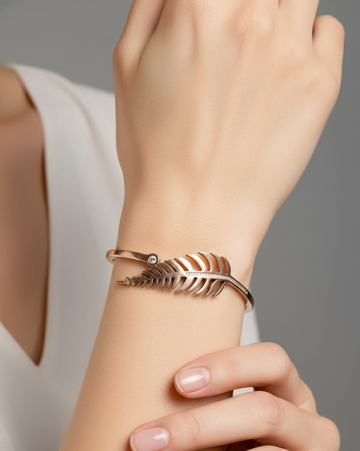 Rose Gold Fern Leaf Women's Bracelet