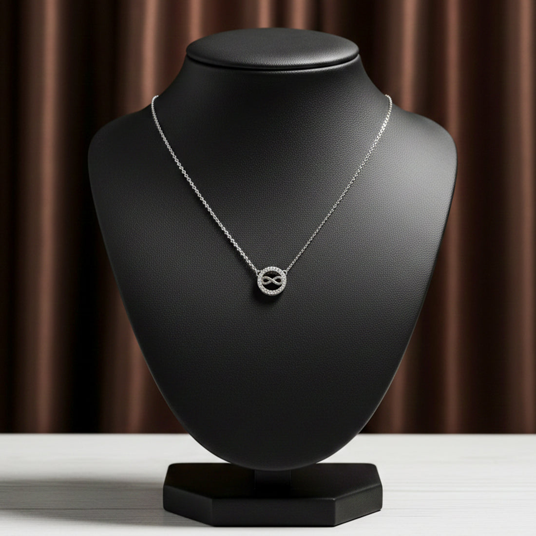 Elegant Silver Infinity Pendant GWN -49