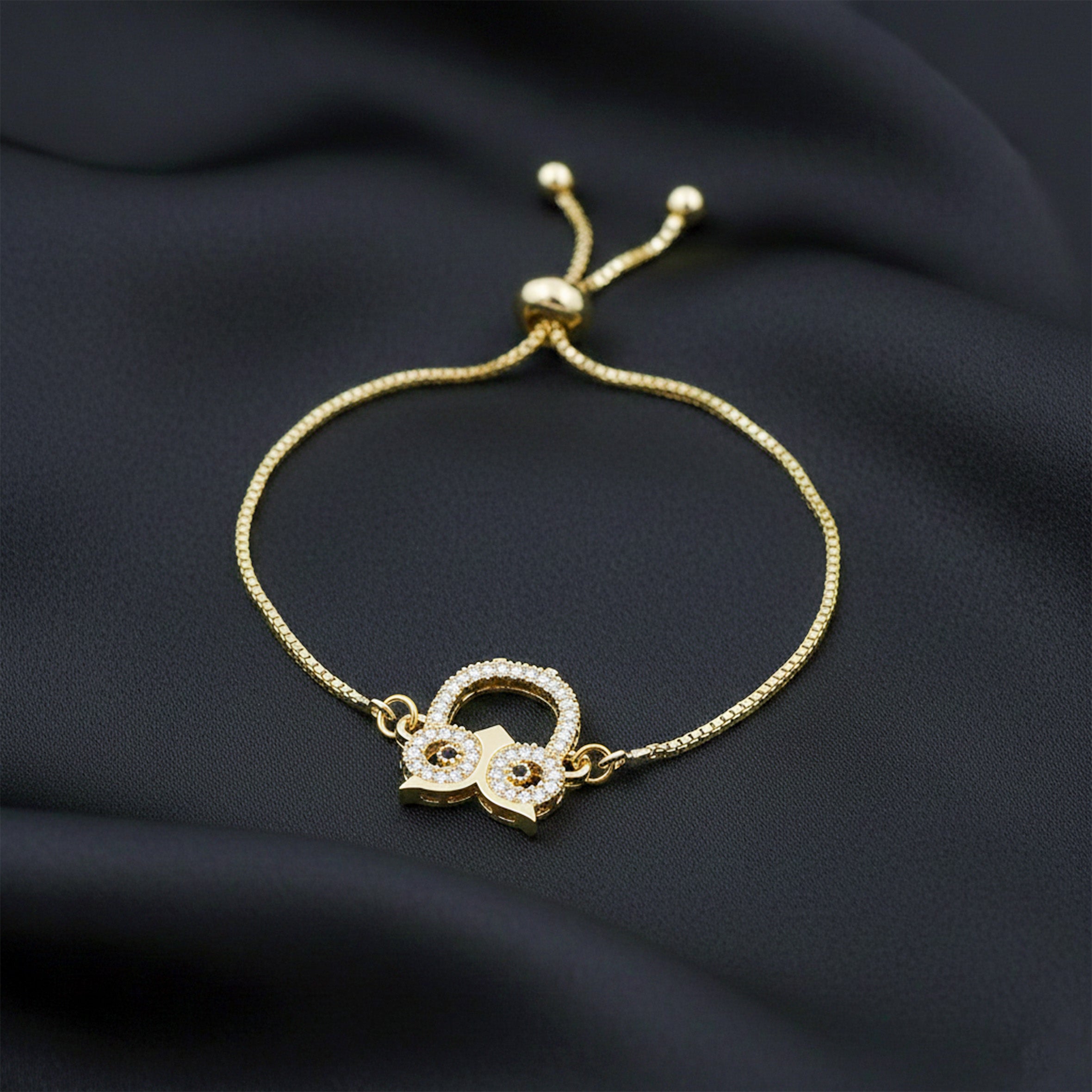 Sparkling Owl/Charm Bracelet GWB -164