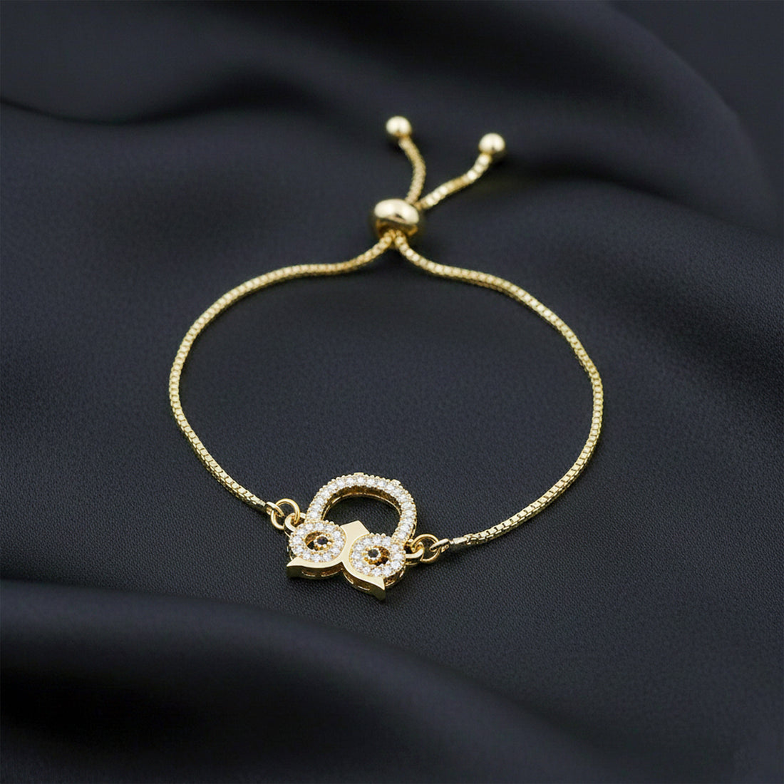 Sparkling Owl/Charm Bracelet GWB -164