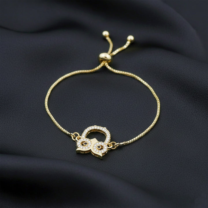 Sparkling Owl/Charm Bracelet GWB -164