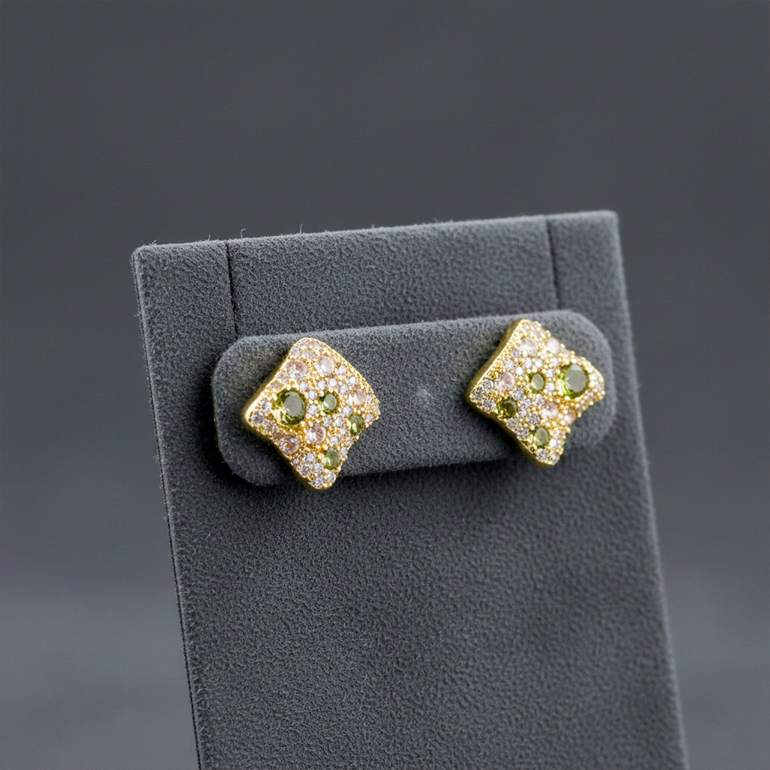 Multi-Stone Square Earring GWE -139