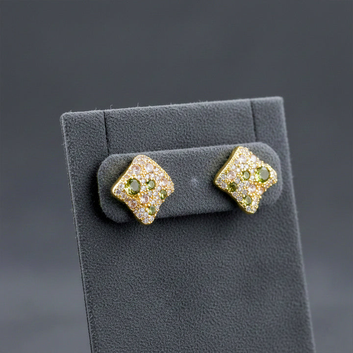 Multi-Stone Square Earring GWE -139