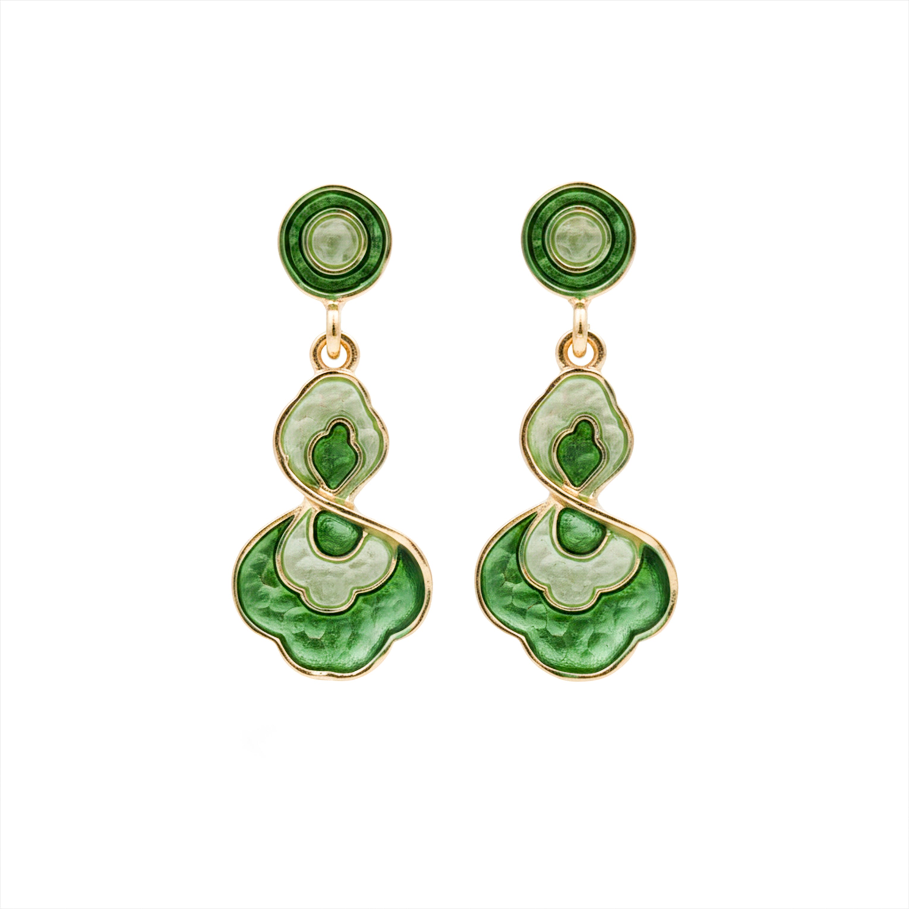 Green Enamel Earrings GWE -200