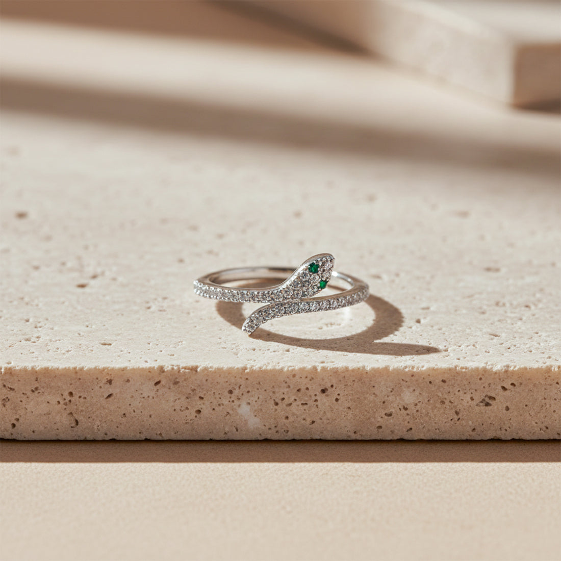 Emerald Whisper Serpent Ring GWR -76