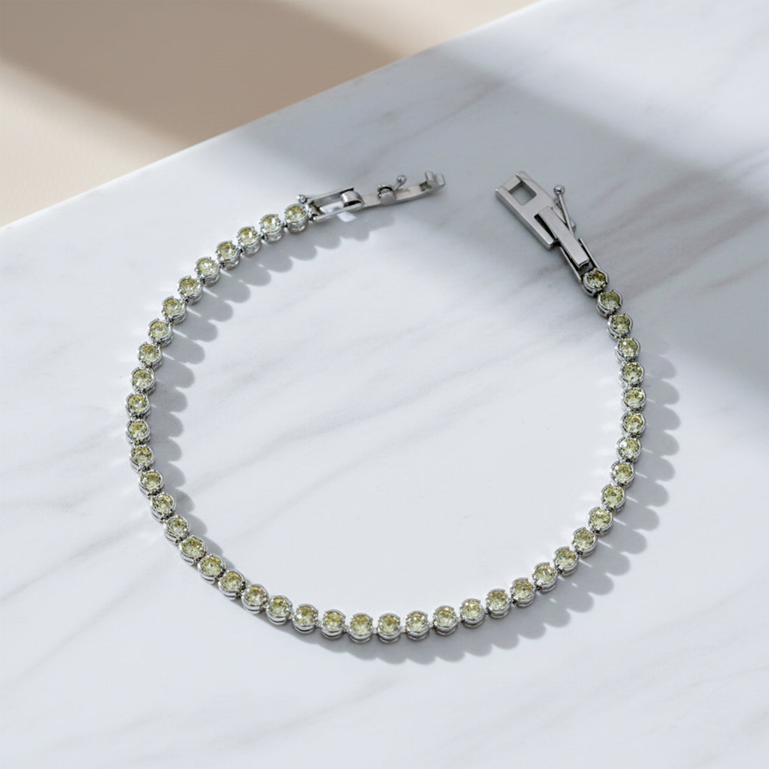 Classic Yellow Stone Tennis Bracelet GWB -122