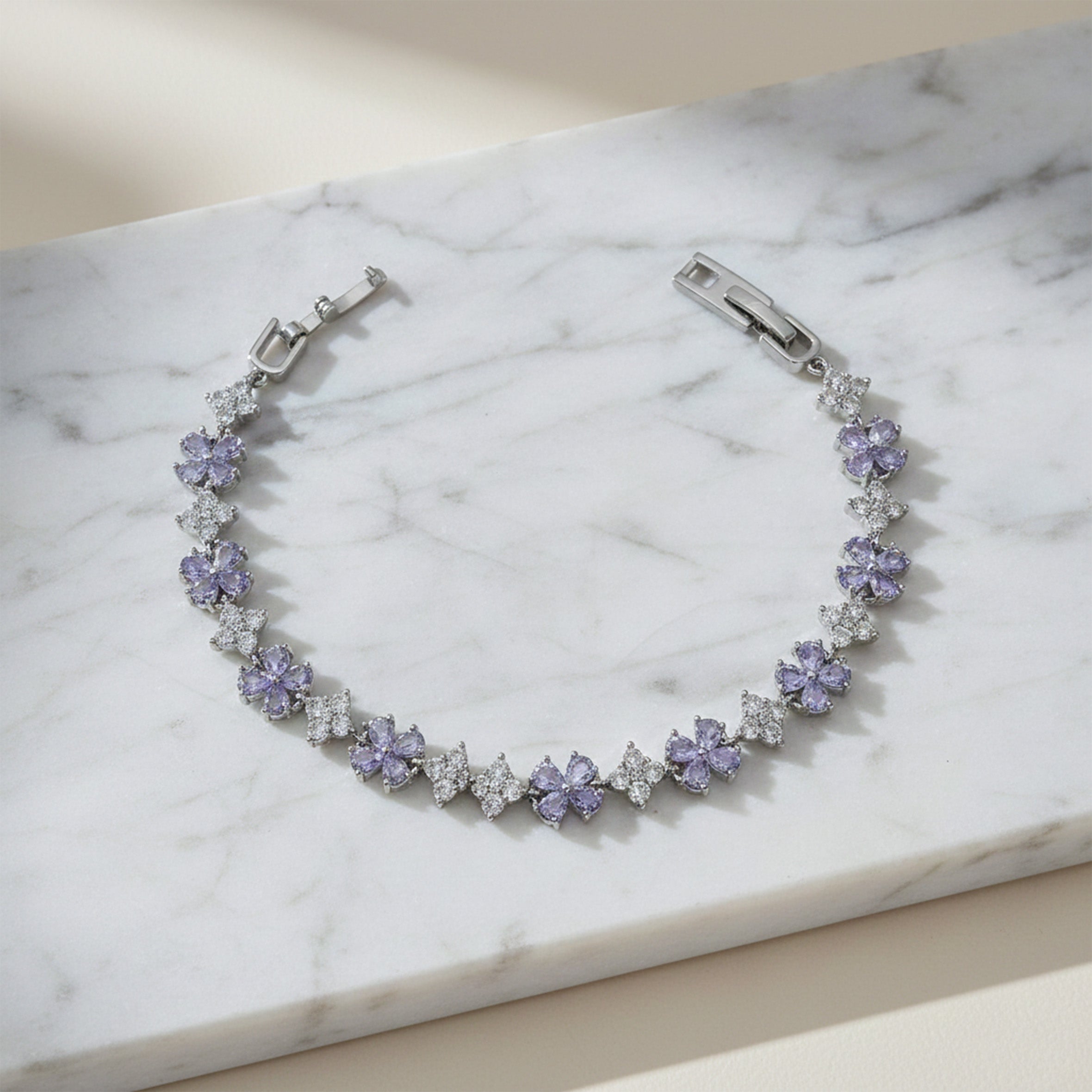Floral Stone Bracelet with Diamond GWB -140