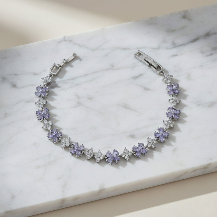 Floral Stone Bracelet with Diamond GWB -140
