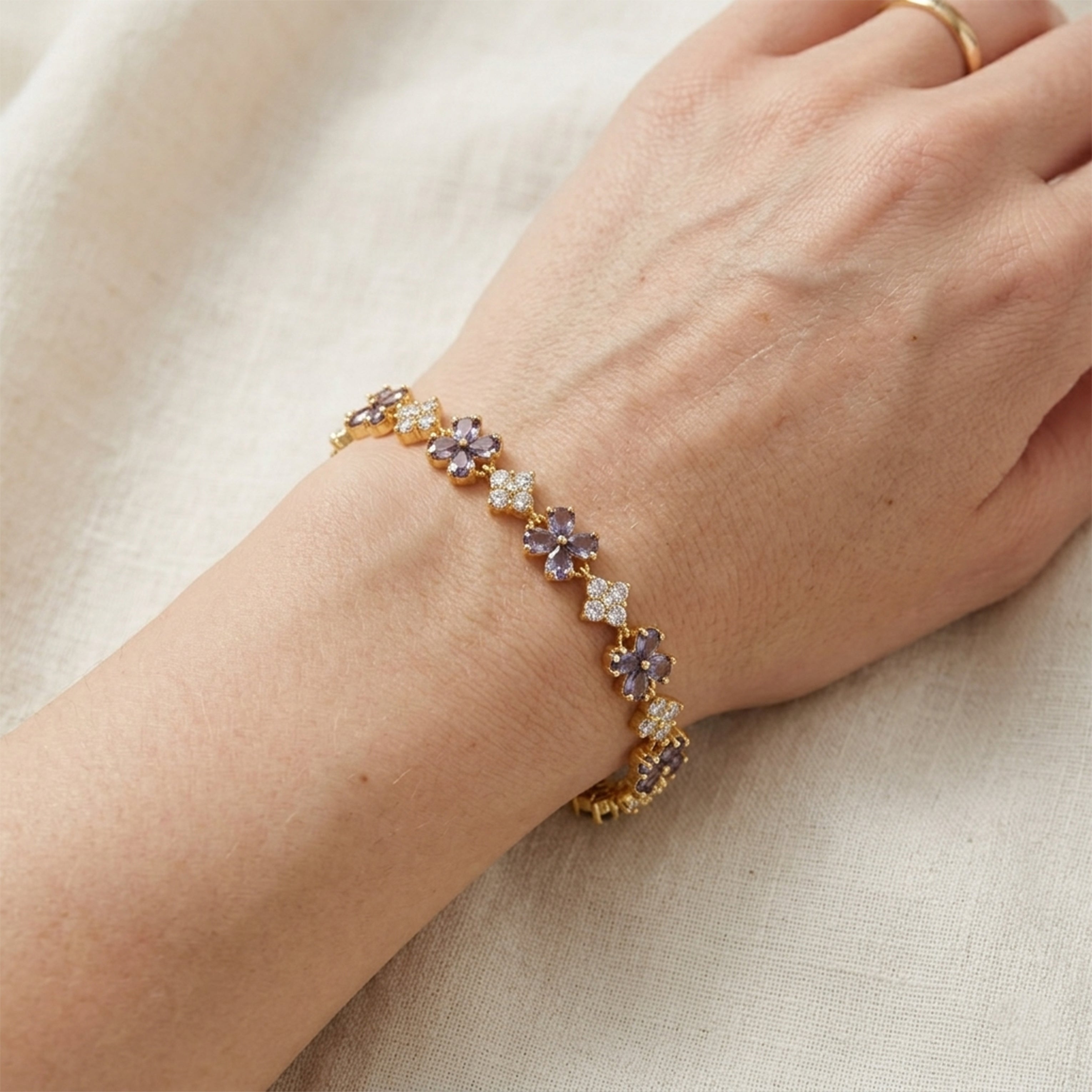 Violet Blossom Elegance Bracelet GWB -161