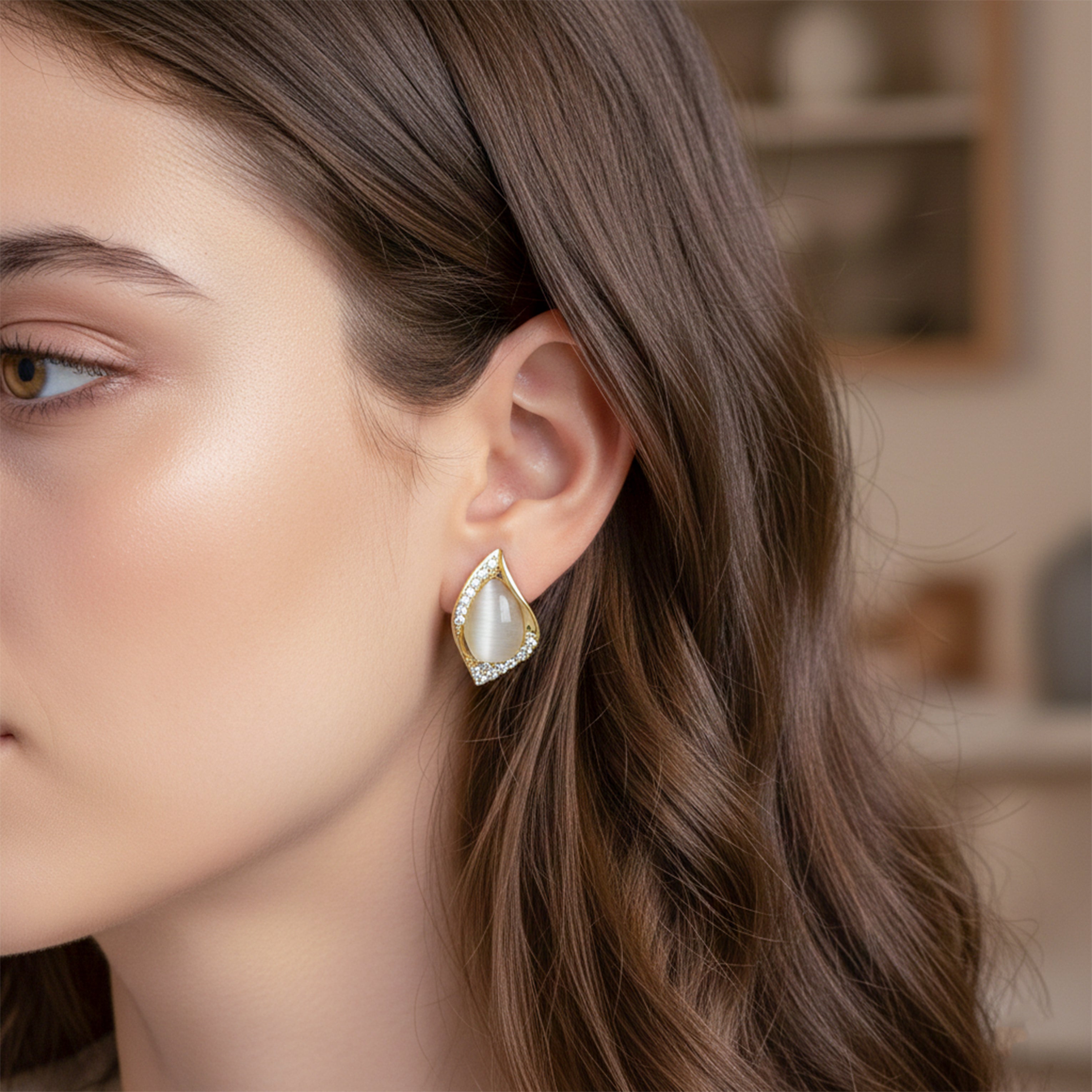 Pearl Flame Earring GWE -142