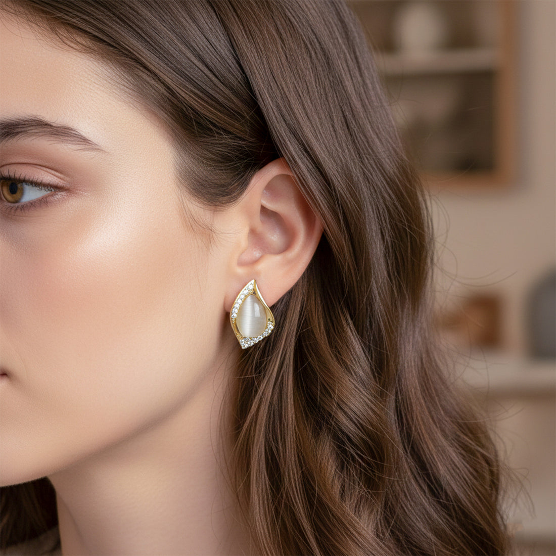 Pearl Flame Earring GWE -142