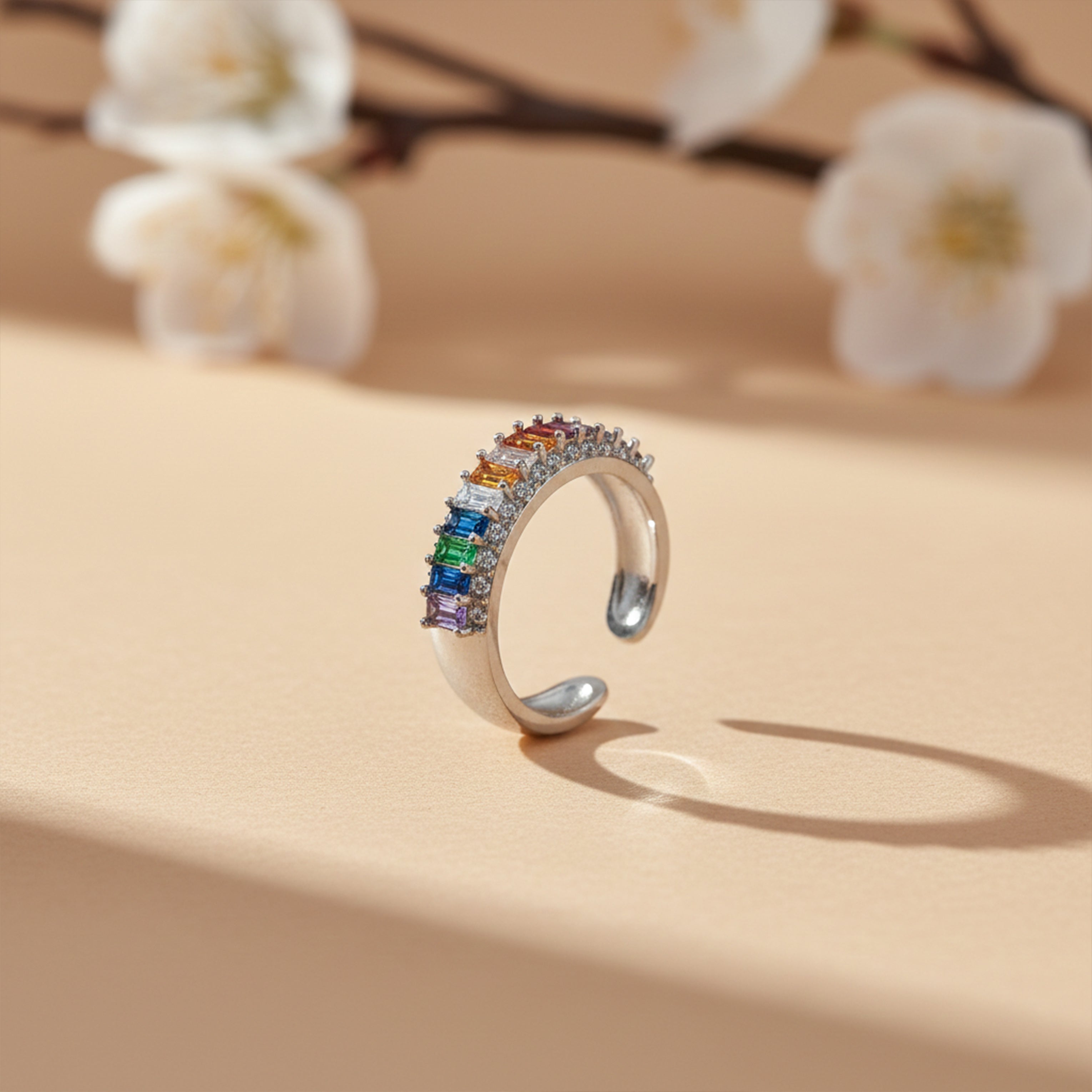 Prism Radiance Rainbow Band Ring GWR -62