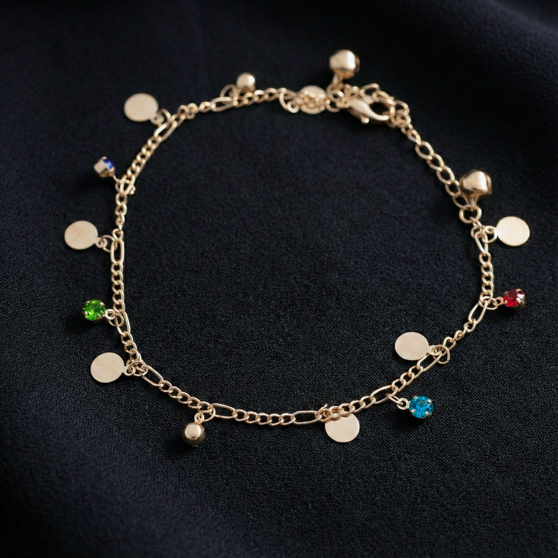 Color Pop Gold Charm Anklet GWA -46