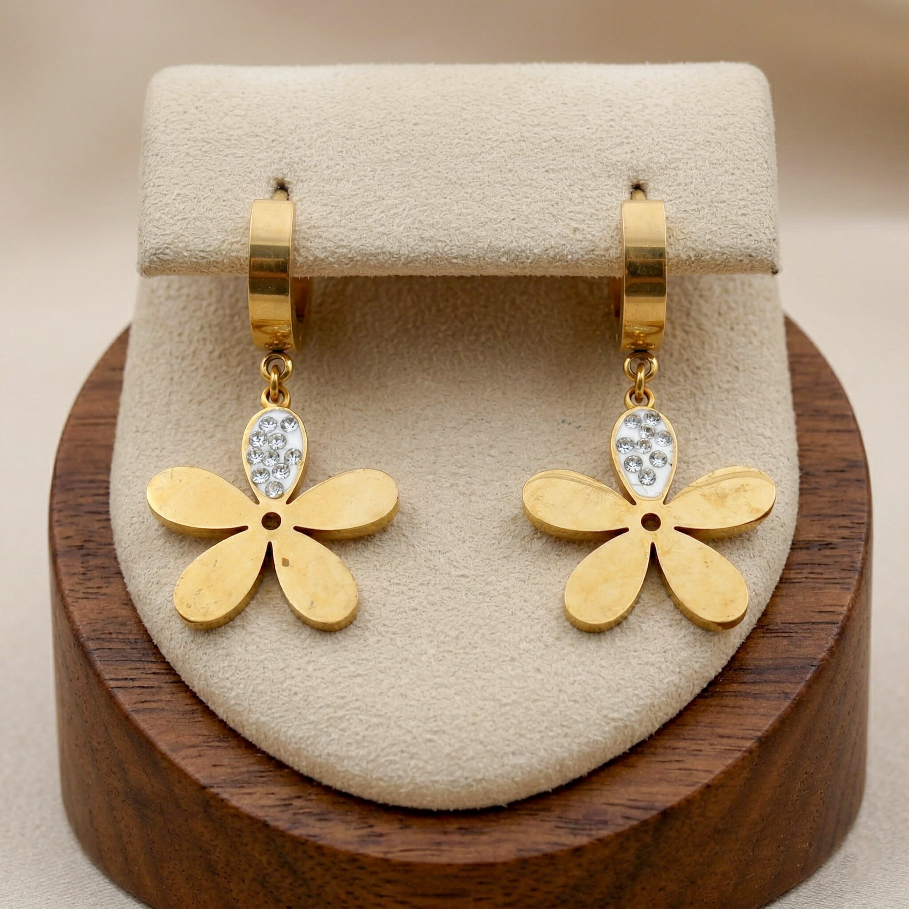 Golden Bloom Drop Hoops GWE -79