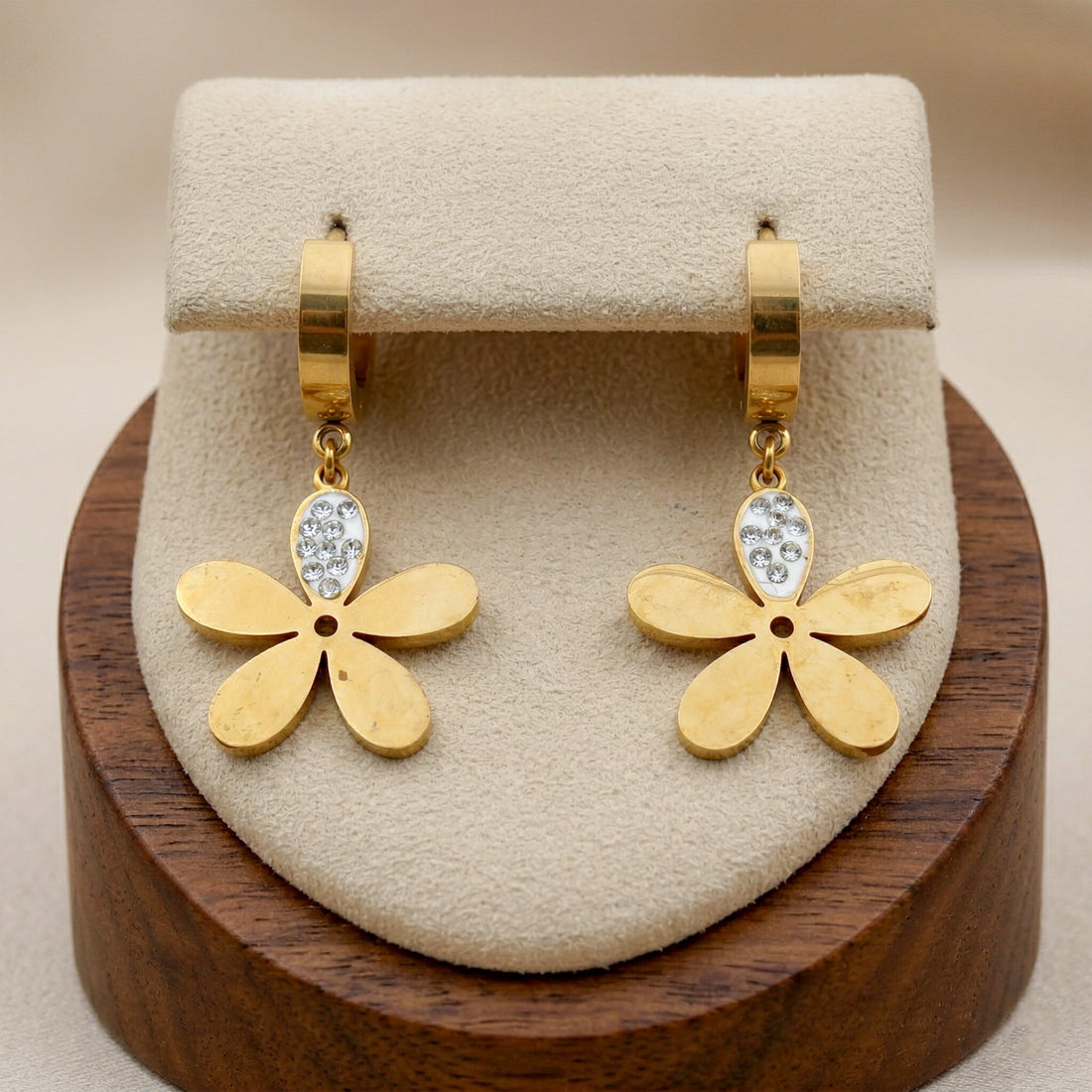 Golden Bloom Drop Hoops GWE -79