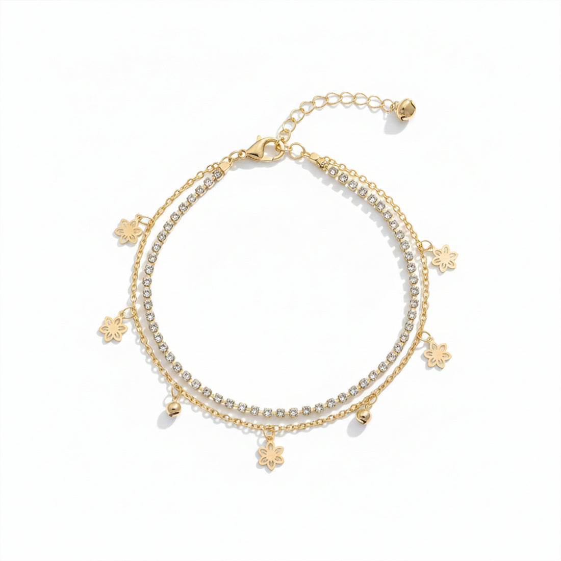 Golden Blossom Sparkle Anklet GWA -39