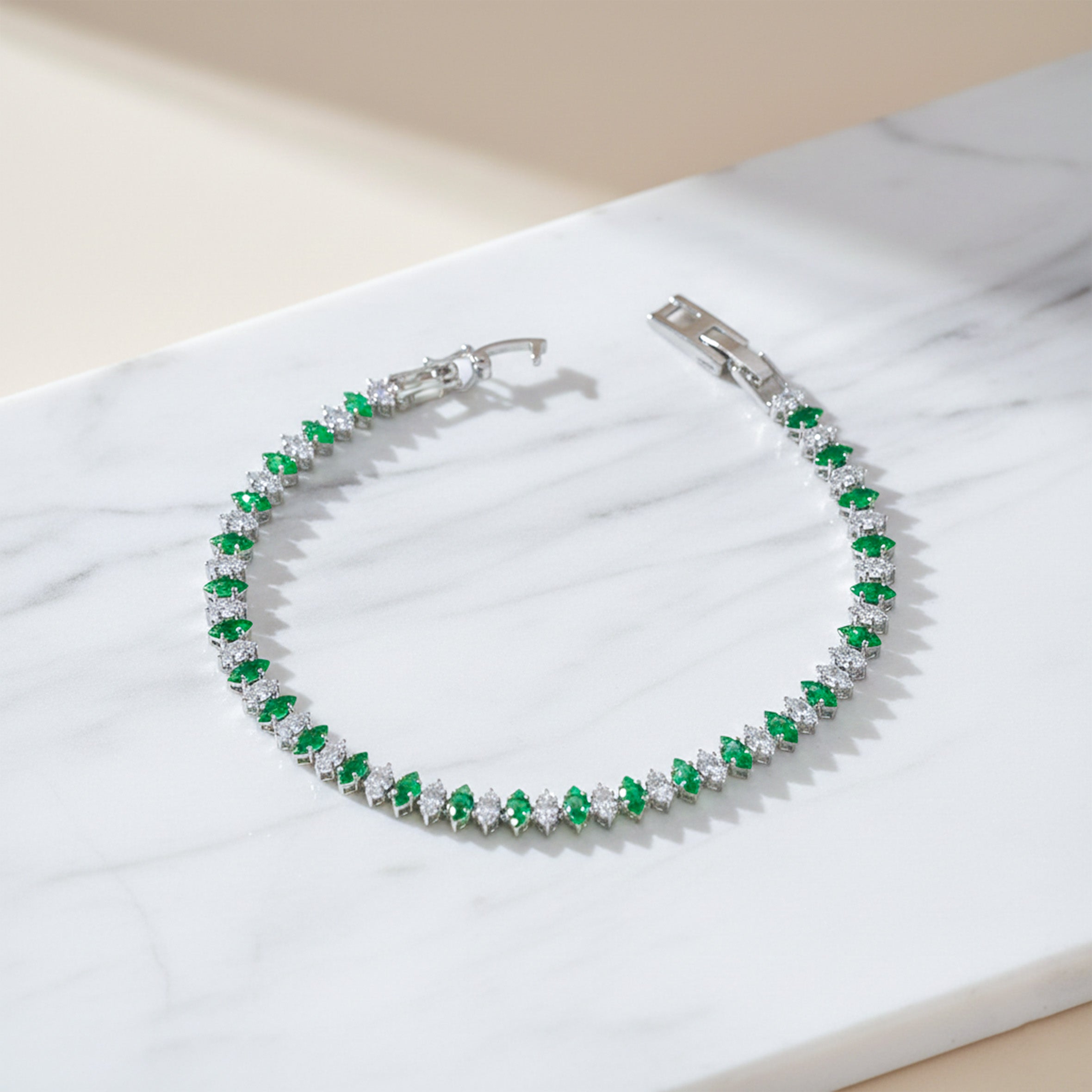 White Stone Tennis Bracelet GWB -123