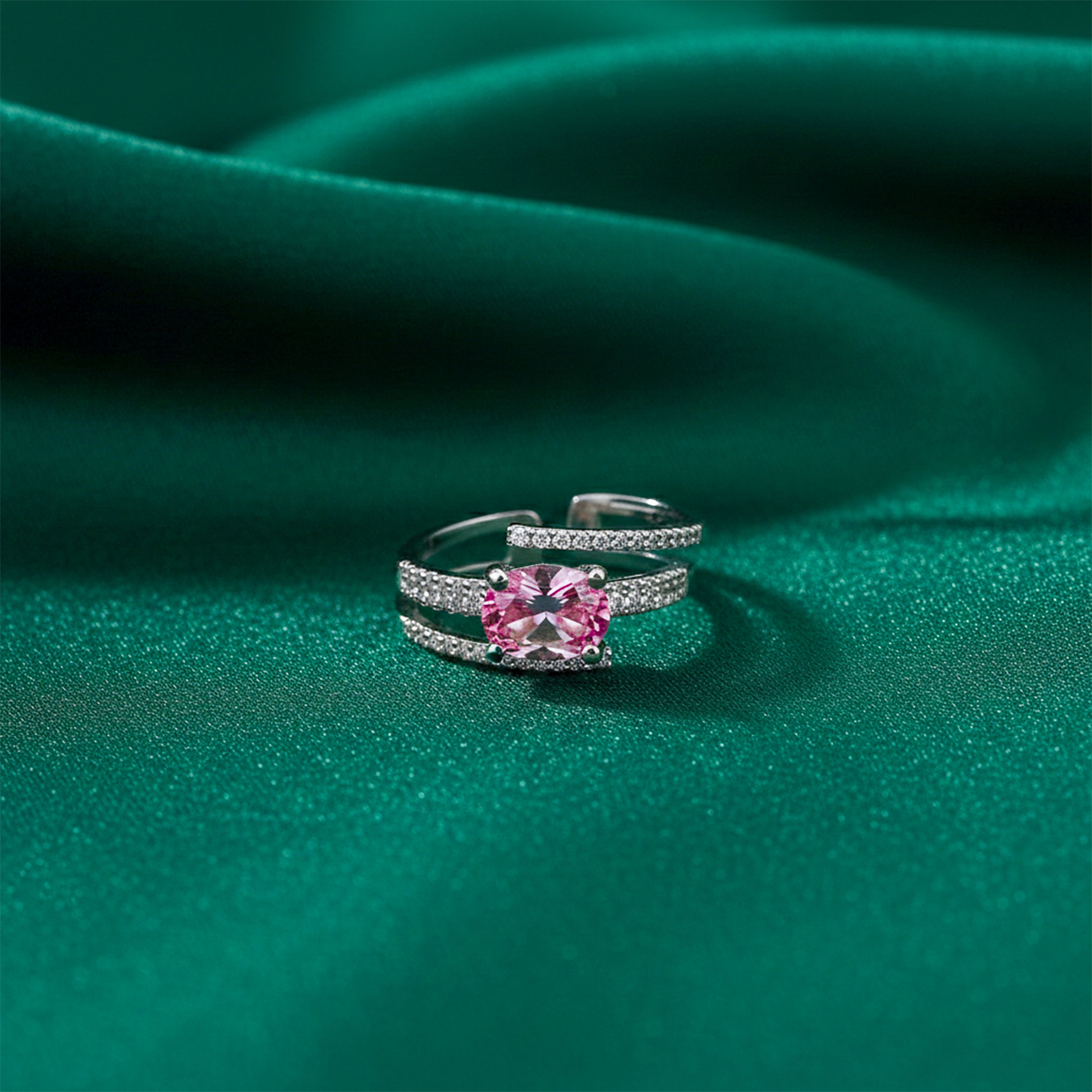 Blush Radiance Split-Band Ring GWR -54