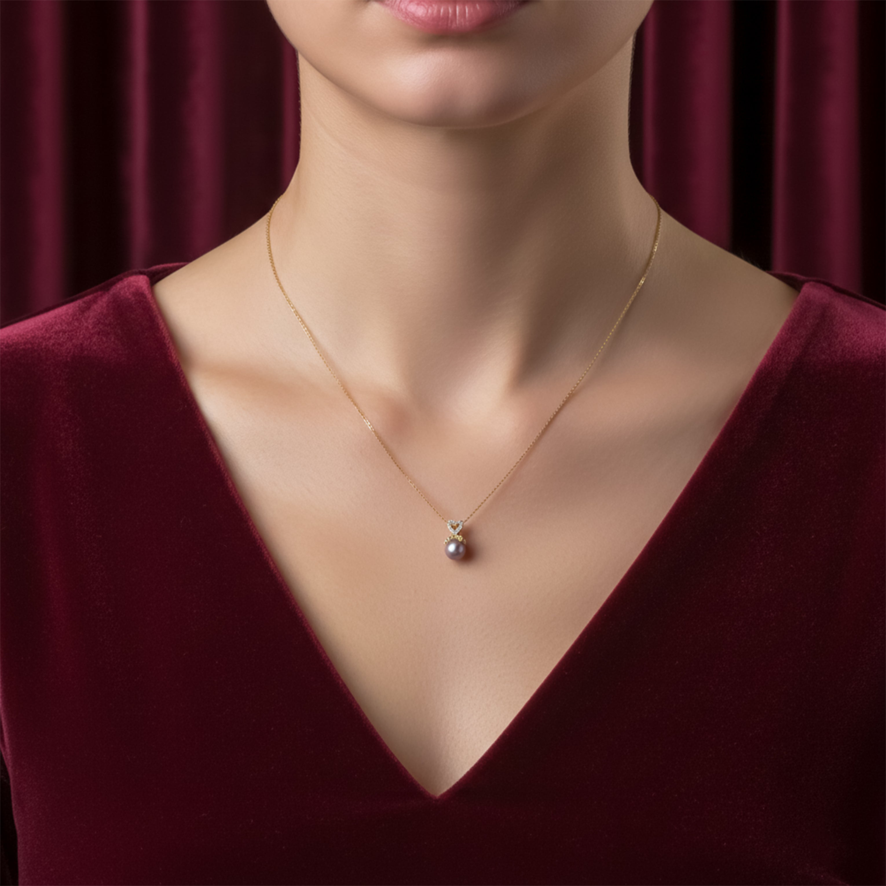 Minimalist Gold Pearl Necklace GWN -38