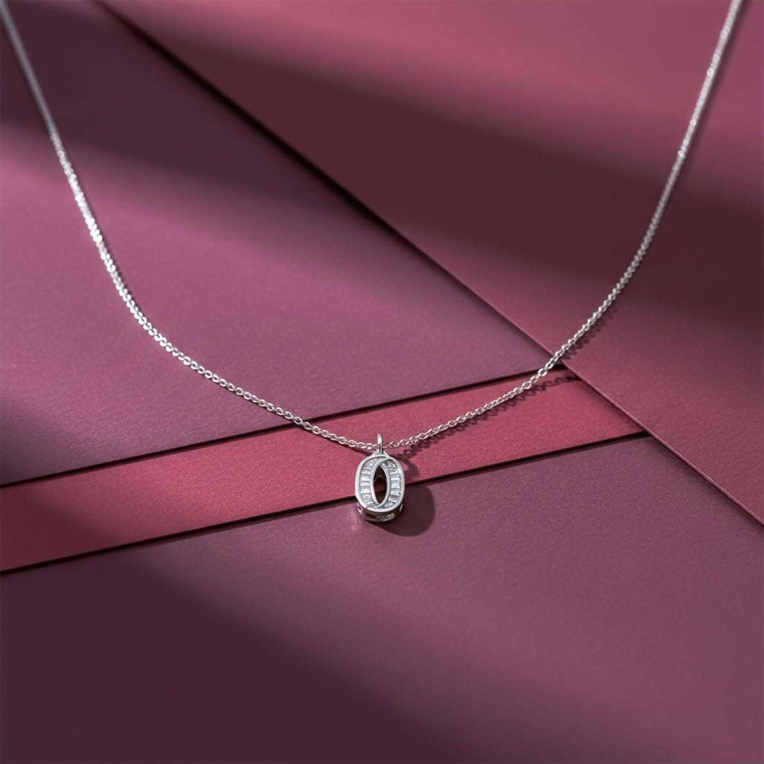 Silver Alphabet Letter Necklace GWN -45