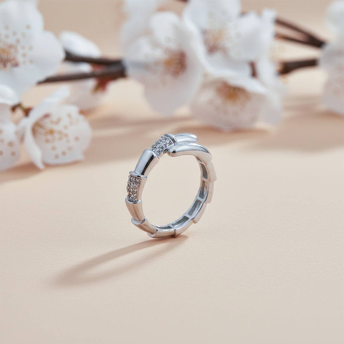 Modern Link Pavé Band Ring GER -61