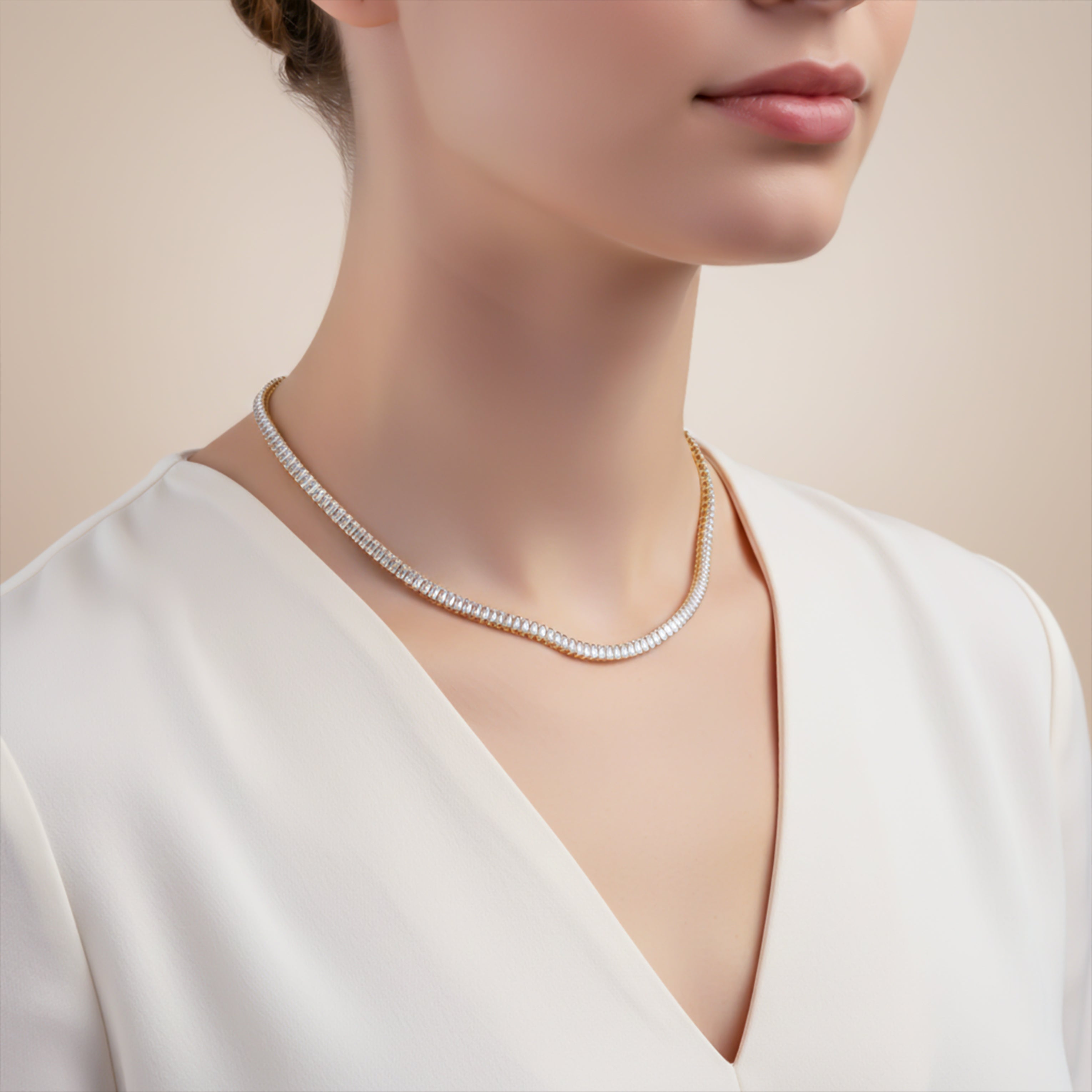Elegant Full Zircon Choker Necklace GWN -68