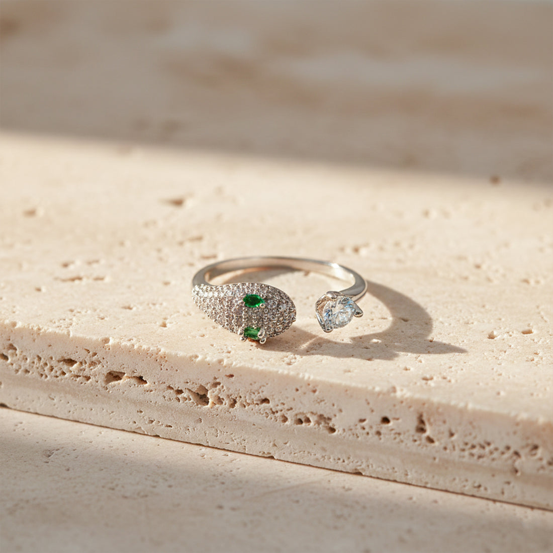 Emerald Serpent Duo Ring GWR -78