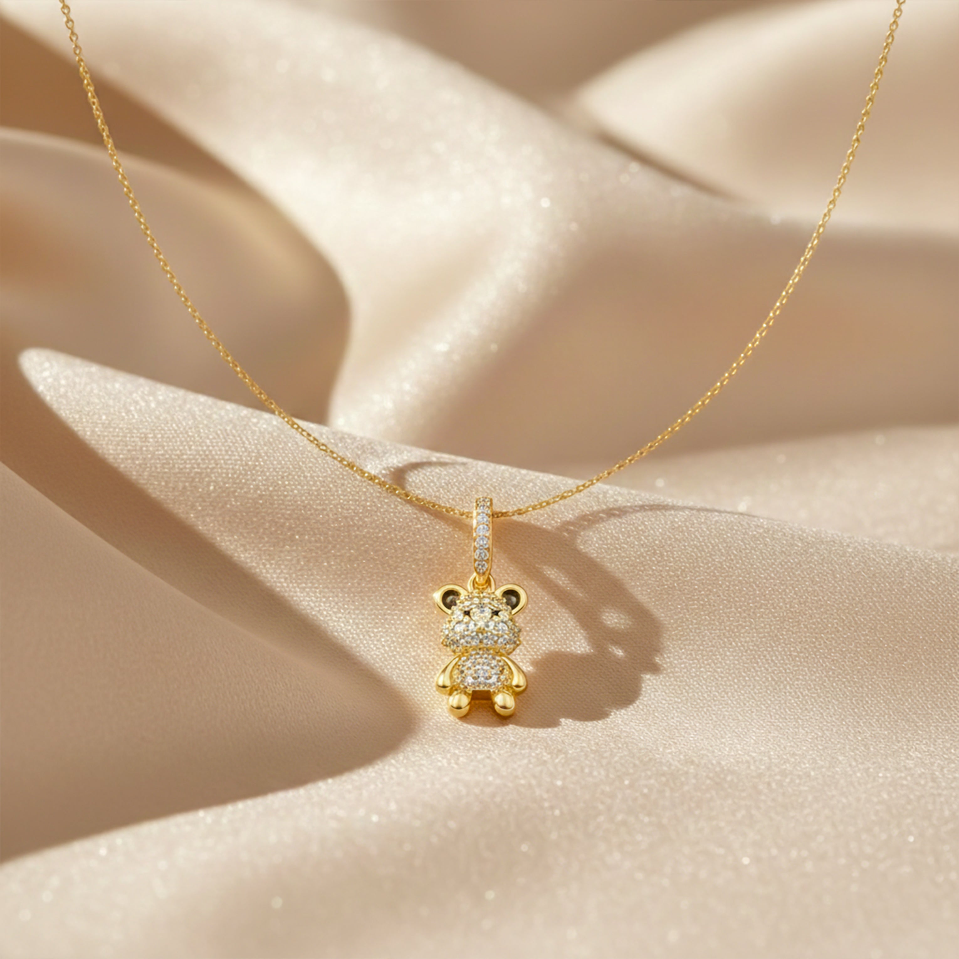 Teddy Bear Pendant Necklace GWN -133