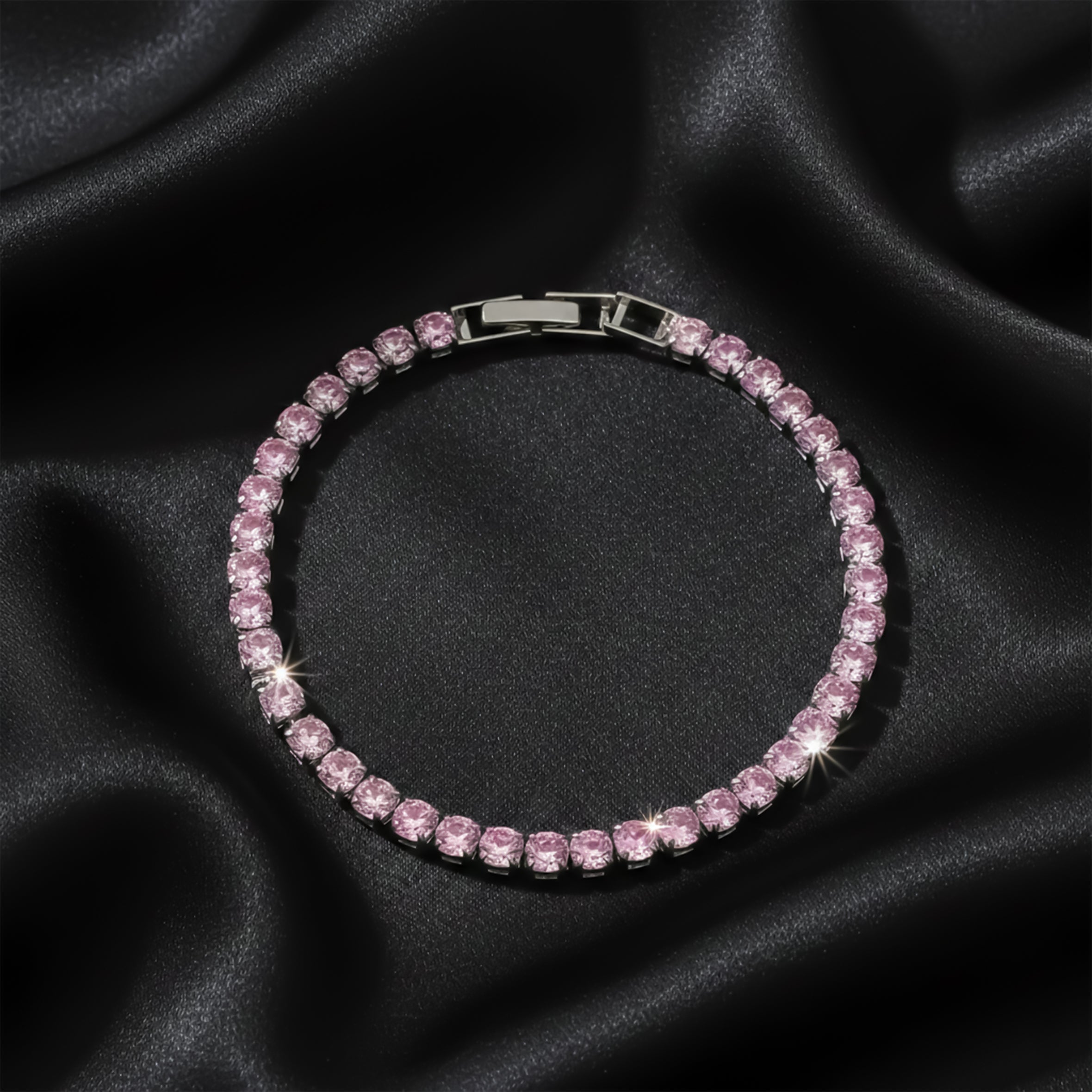 Pink Elegance Tennis Bracelet GWB -63