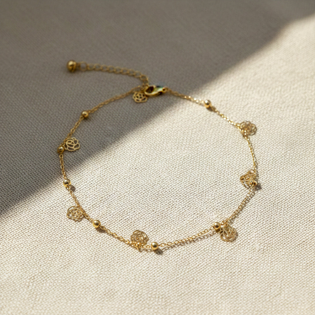 Golden Rose Charm Anklet GWA -55