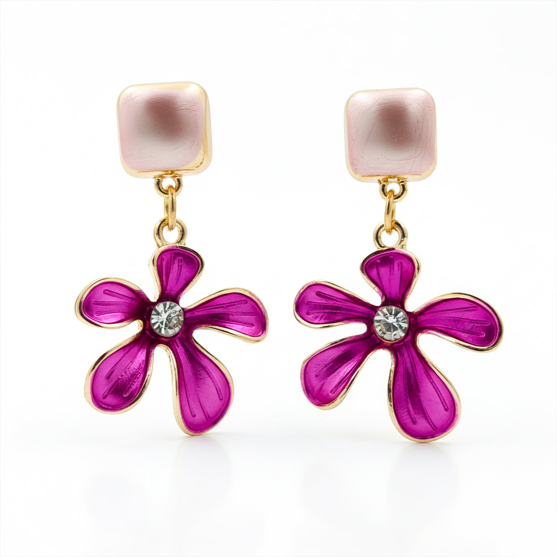 Pink flora Earrings GWE -202