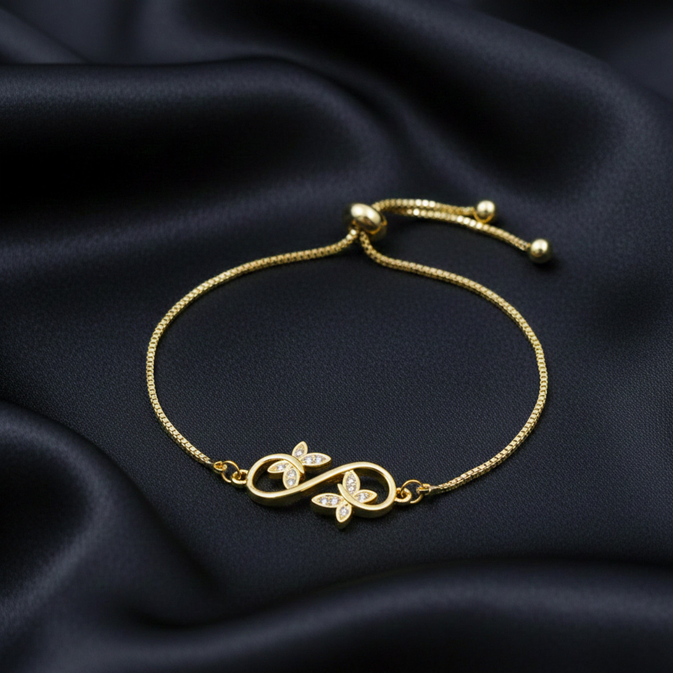 Infinity Crystal Slider Bracelet GWB -165