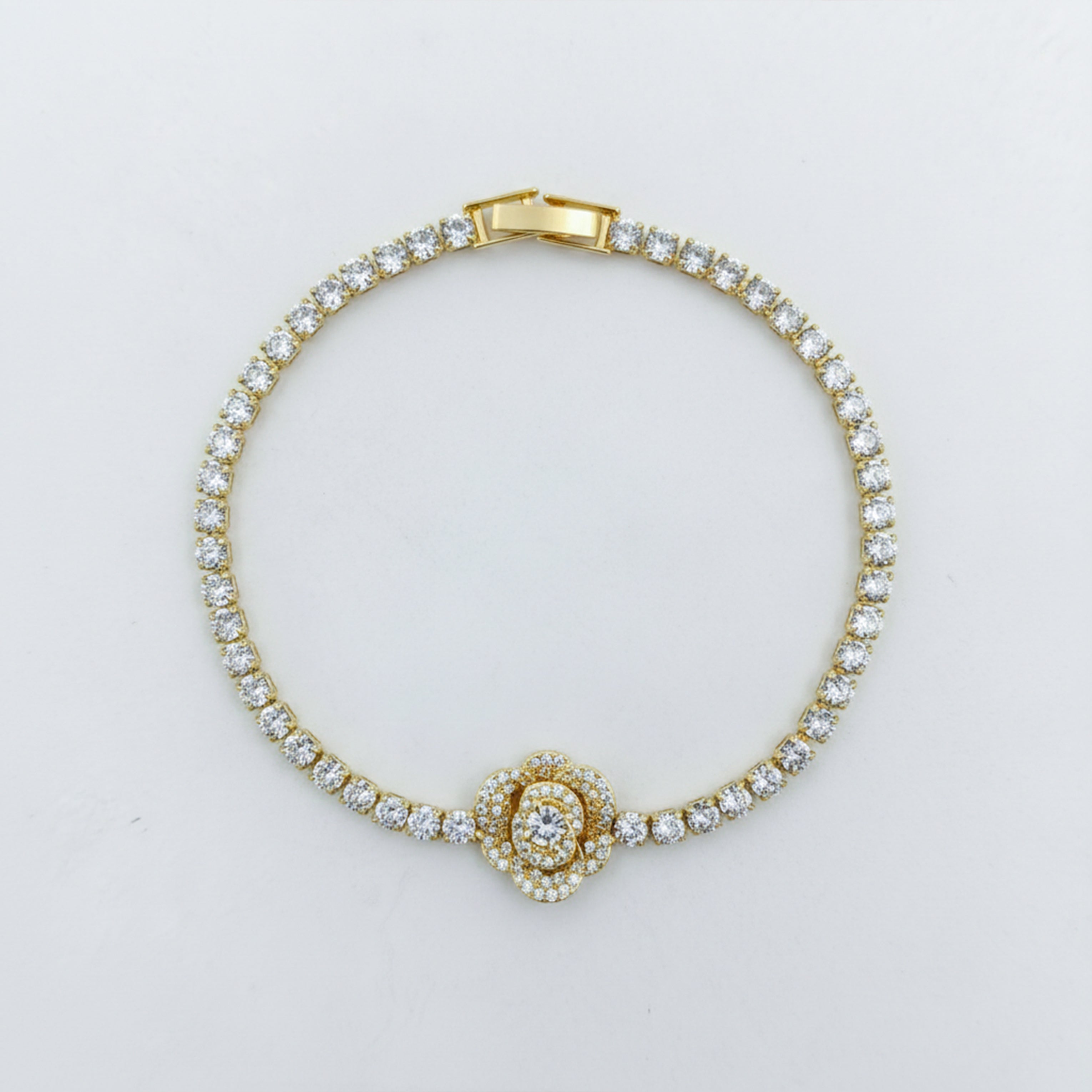 Golden Blossom Tennis Bracelet GWB -79