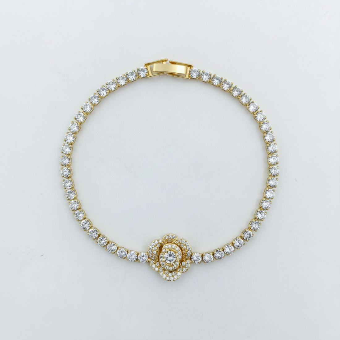 Golden Blossom Tennis Bracelet GWB -79