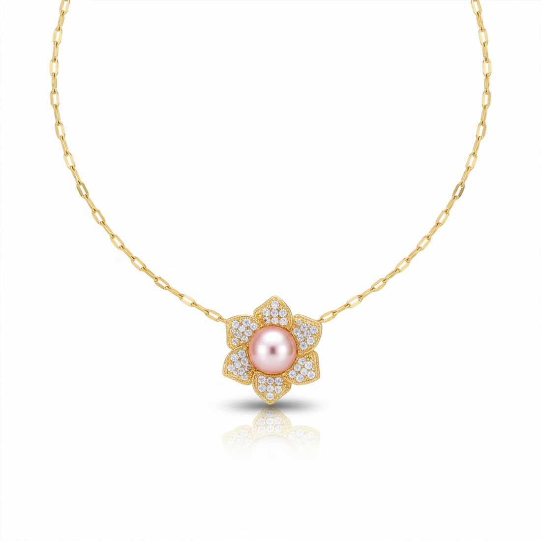 Crystal Flower Pearl Pendant GWN -41