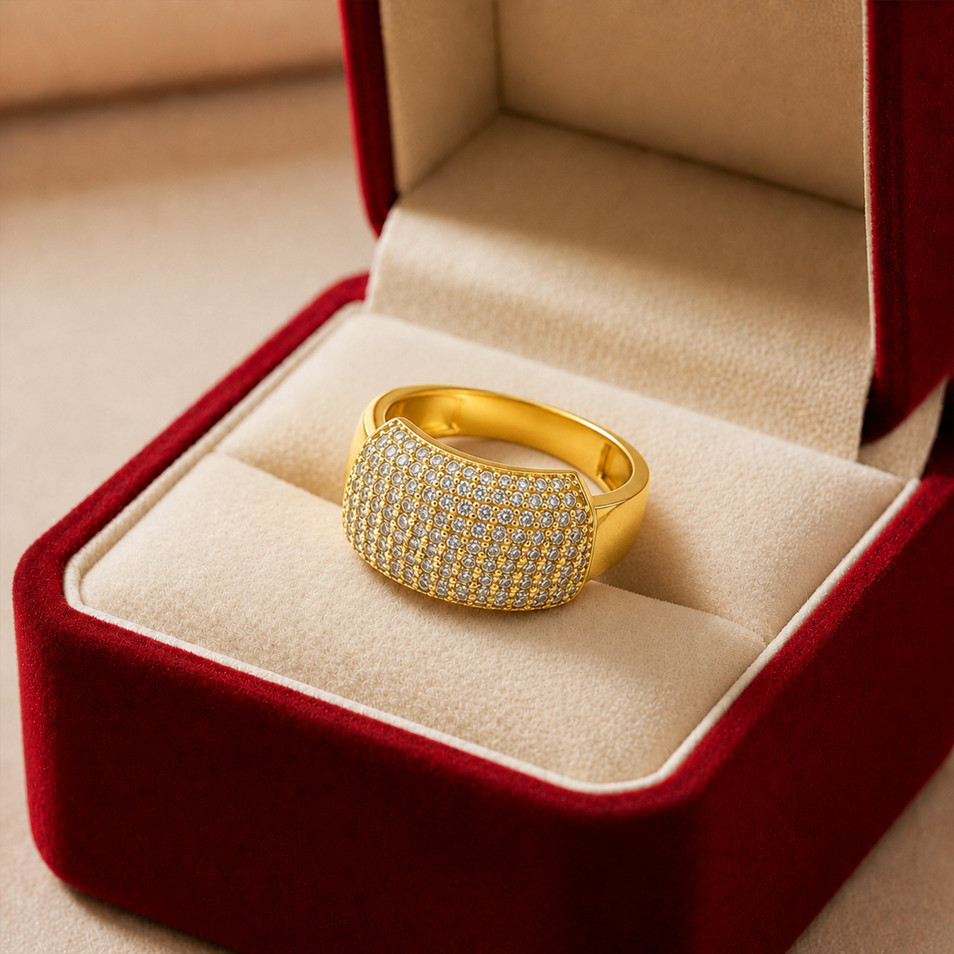 Crystal Dome Pavé Statement Ring GMR -45