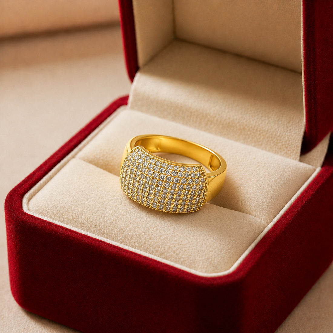 Crystal Dome Pavé Statement Ring GMR -45