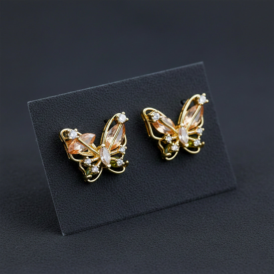 Butterfly Crystal Stud Earrings GWE -151