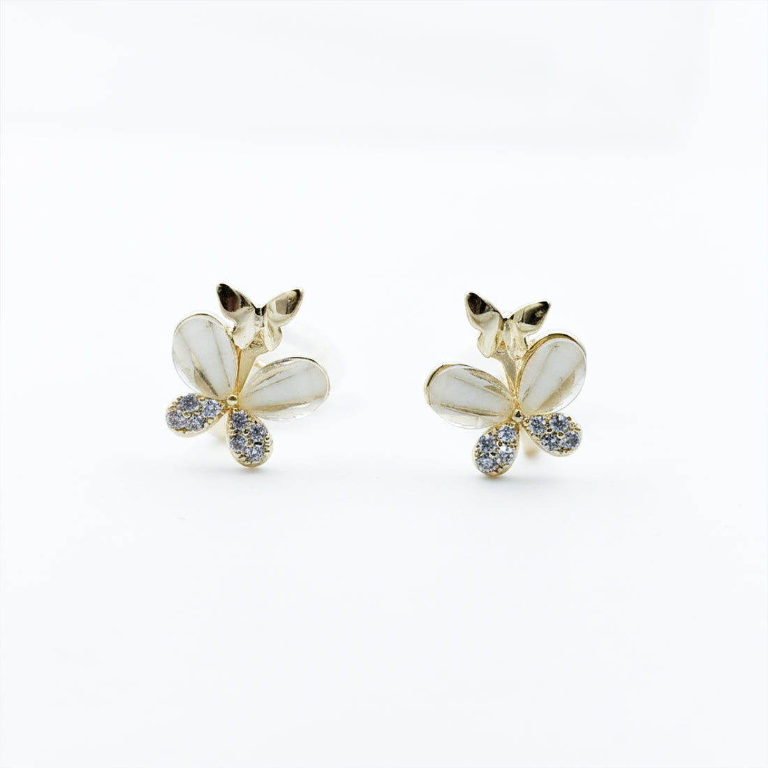 Golden Butterfly Bloom Earrings GWE -109