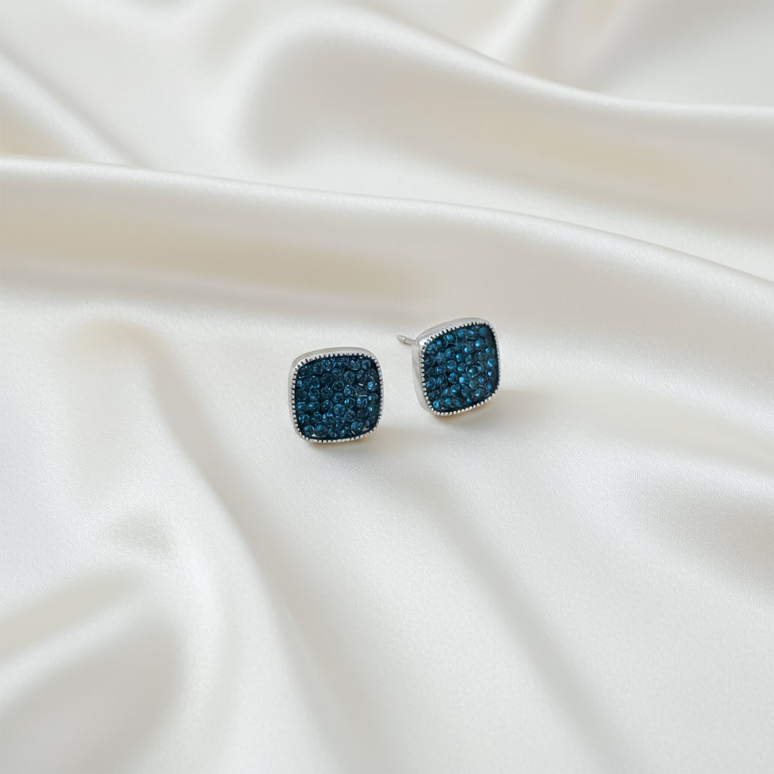 Midnight Blue Square Earrings GWE -114
