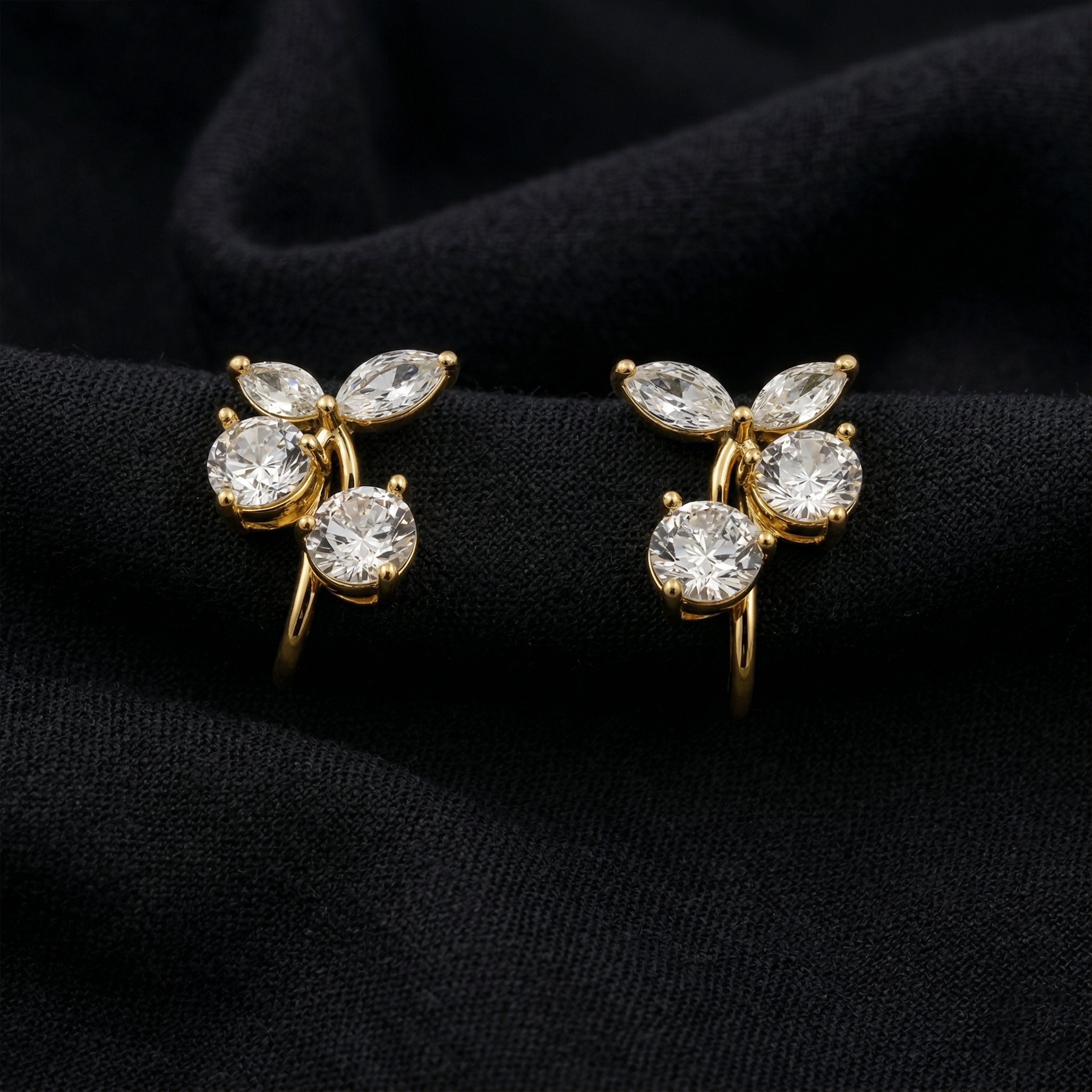 Crystal Bloom Stud Earrings GWE -115