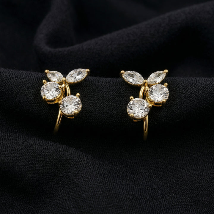 Crystal Bloom Stud Earrings GWE -115