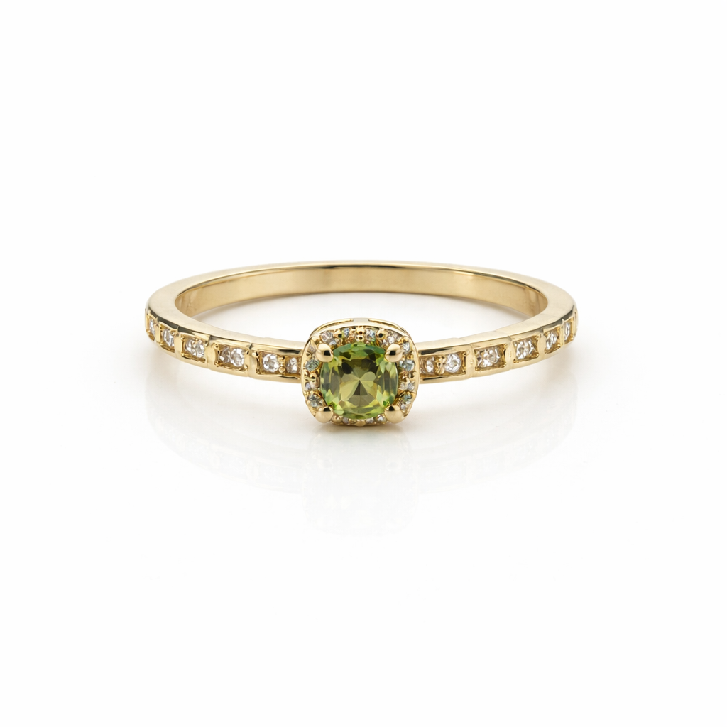 Olive Spark Halo Ring GWR -45