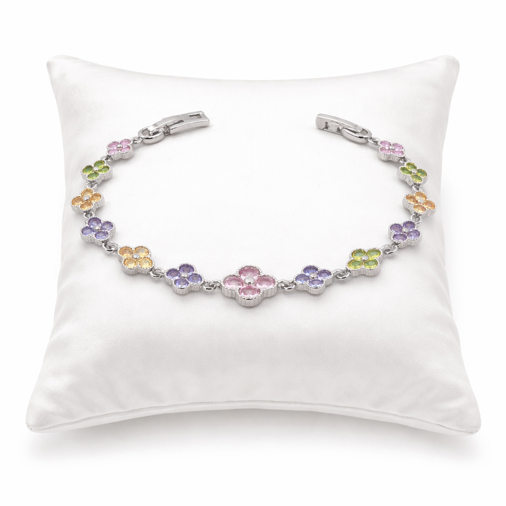 Pastel Bloom Charm Bracelet GWB -131