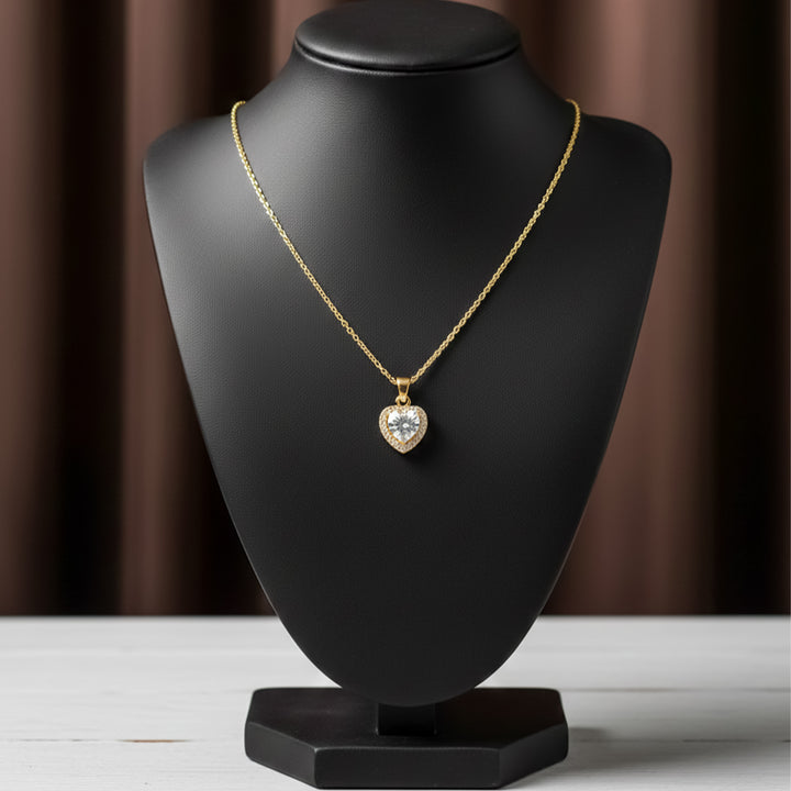 Sparkle Heart Diamond Necklace GWN -75