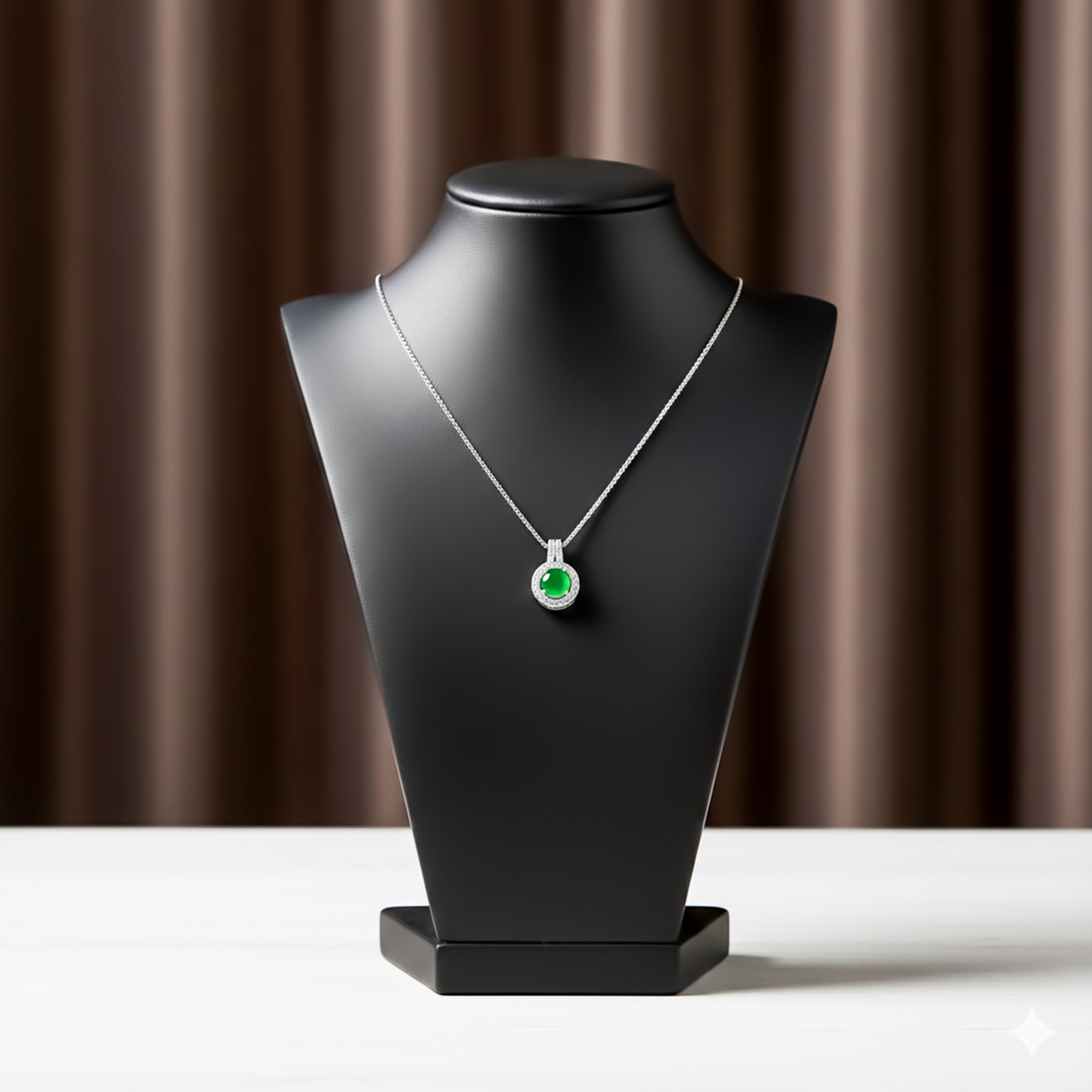 Green Stone Siler Neckless GWN -161