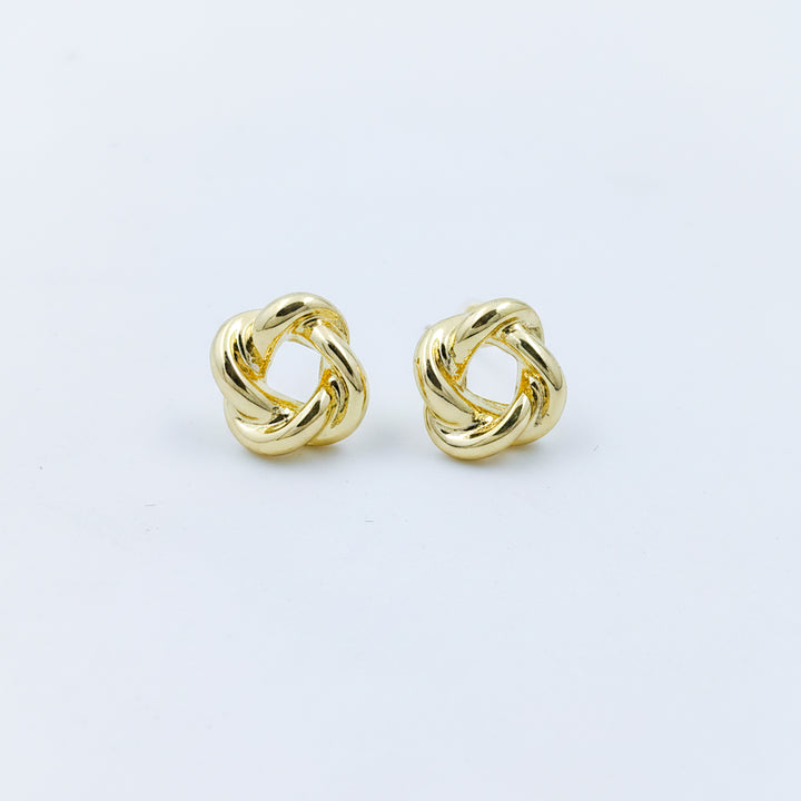 Infinity Knot Gold Stud Earrings GWE -54